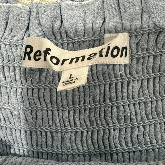 Reformation Fable Floral Smocked Midi Dress – Size Large - Picture 5 of 8